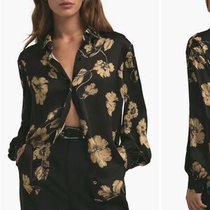 Favorite Daughter The Lanie Floral Oversize Button-Up Shirt